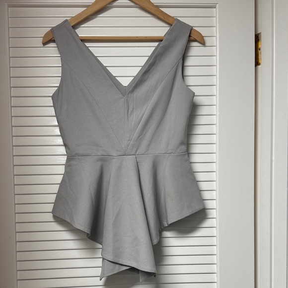 Oorchin Tops - Stylish Gray Sleeveless Top